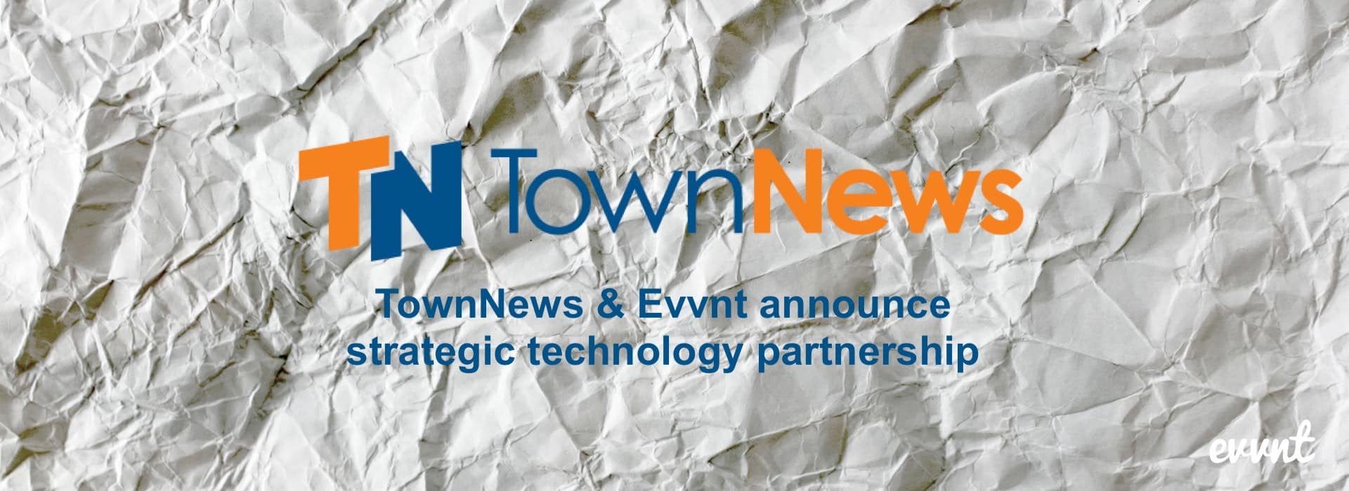 TownNews and Evvnt Partnership graphic