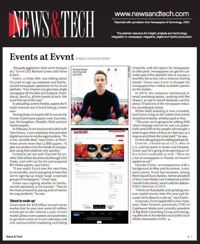Tech & News: Evvnt Events
